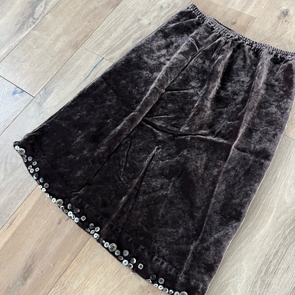 Soft Velvet Brown Skirt